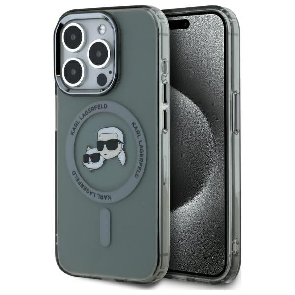 Karl Lagerfeld MagSafe dėklas iPhone 15 Pro Max – juodas