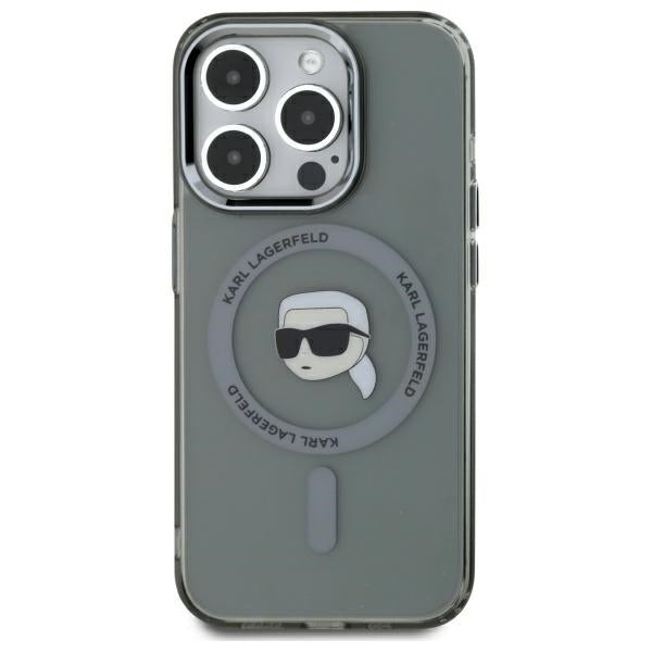 Karl Lagerfeld MagSafe dėklas iPhone 15 Pro Max – juodas