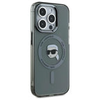 Karl Lagerfeld MagSafe dėklas iPhone 15 Pro Max – juodas