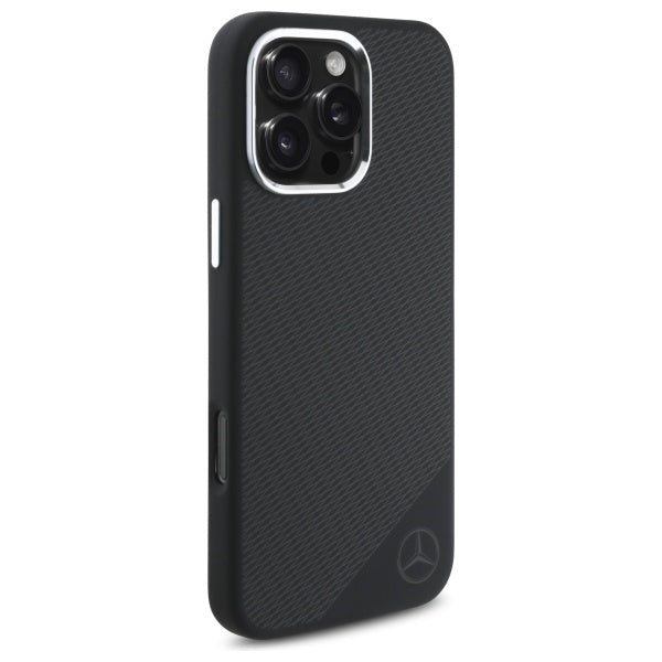 Mercedes MagSafe dėklas iPhone 16 Pro 6.3 – juodas