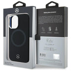 Mercedes-Benz silikoninis MagSafe dėklas iPhone 16 – juodas