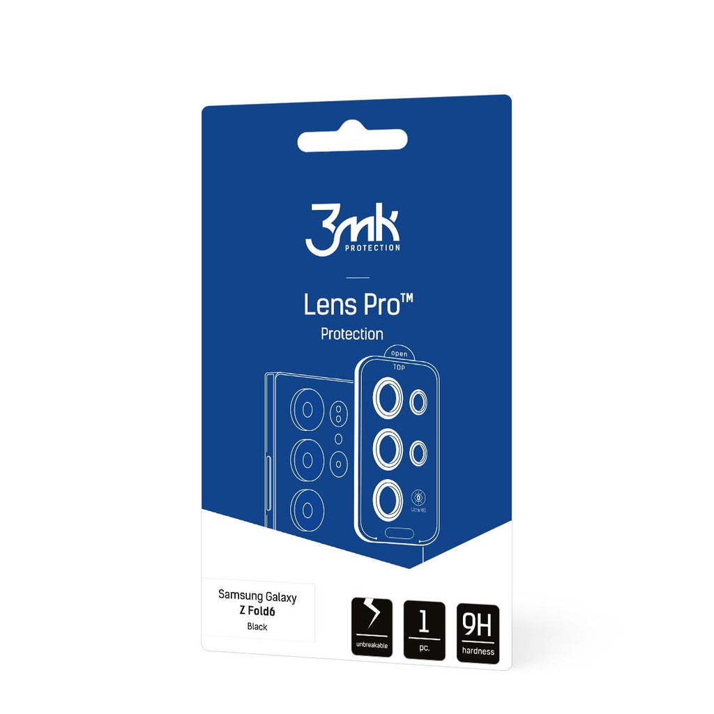 Grūdintas stiklas fotoaparato objektyvui 3mk Lens Protection Pro Black, skirtas Samsung Galaxy Z Fold 6