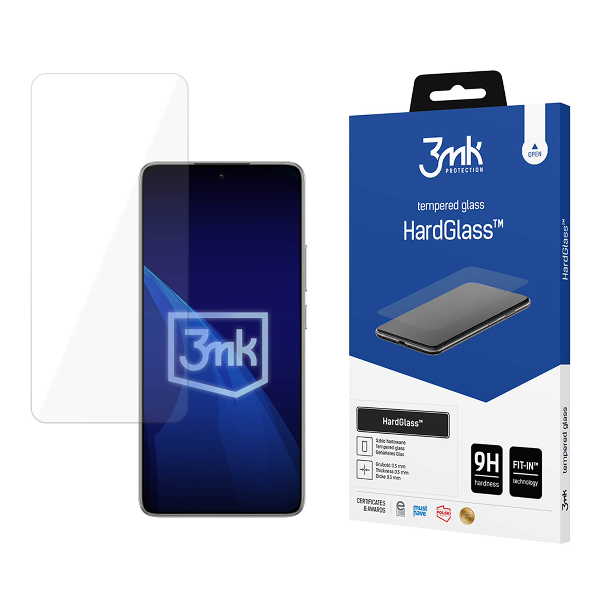 Grūdintas stiklas 9H 3mk HardGlass™, skirtas Xiaomi 14T / 14T Pro