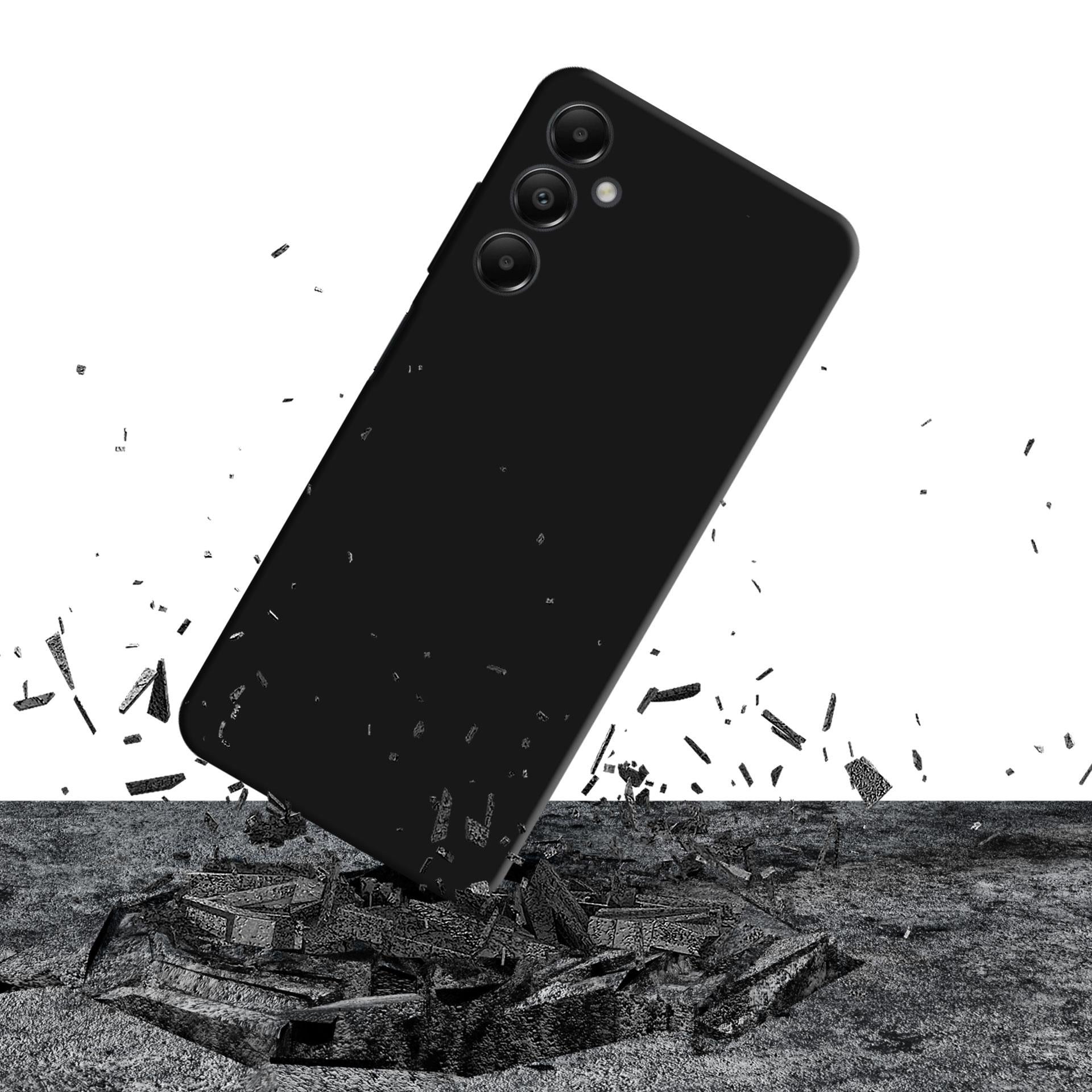 3mk silikoninis dėklas, skirtas Samsung Galaxy A05s – juodas -- Samsung Galaxy A05s