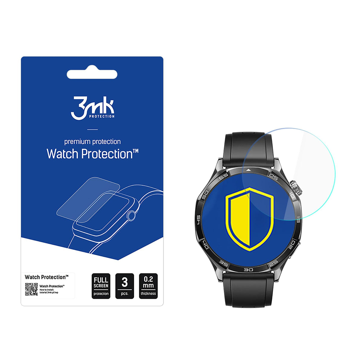 3mk watch apsauga flexibleglass hybrid glass skirtas Huawei Watch GT 5 Active 46mm