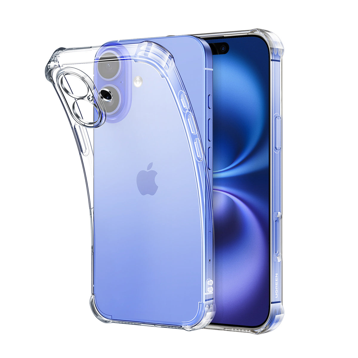 Ugreen Bright Cushion CA101 dėklas iPhone 16 Plus - skaidrus -- iPhone 16 Plus
