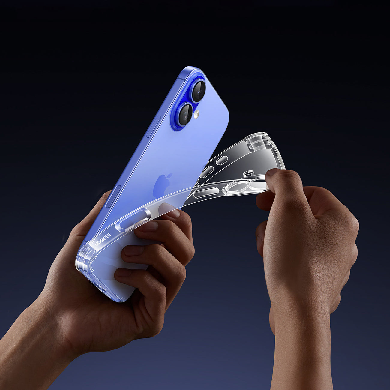 Ugreen Bright Cushion CA101 dėklas iPhone 16 Plus - skaidrus -- iPhone 16 Plus