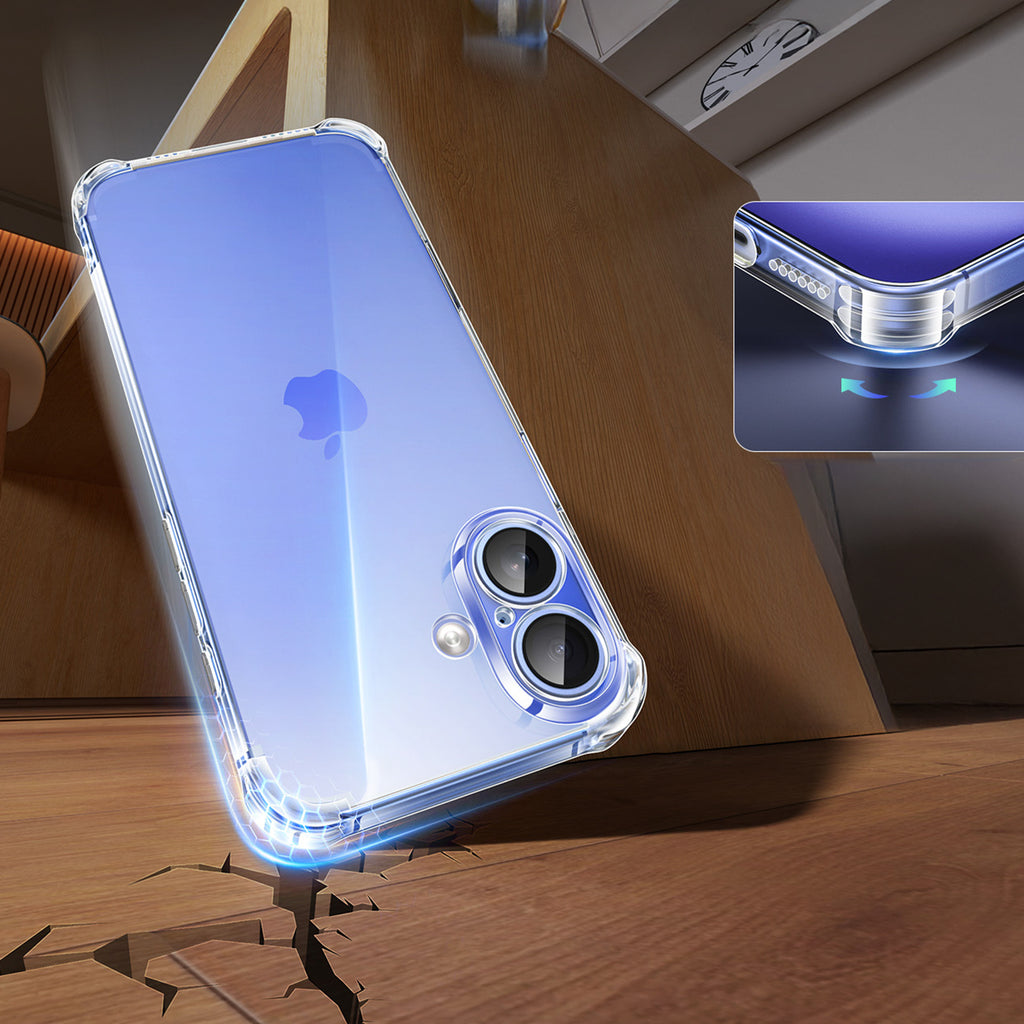Ugreen Bright Cushion CA101 dėklas iPhone 16 Plus - skaidrus -- iPhone 16 Plus