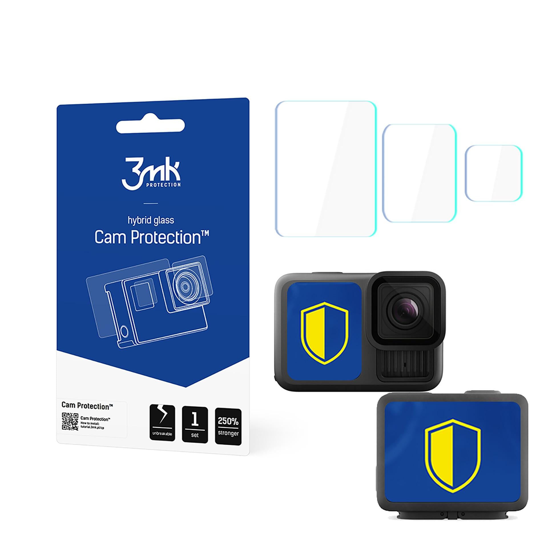 3mk kameros apsauginis stiklas, skirtas GoPro Hero 13 -- Cell phone tempered glass