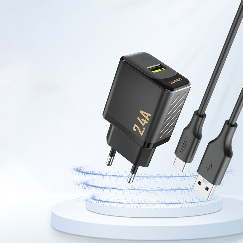 Dudao A23 2.4A USB-A įkroviklis - juodas