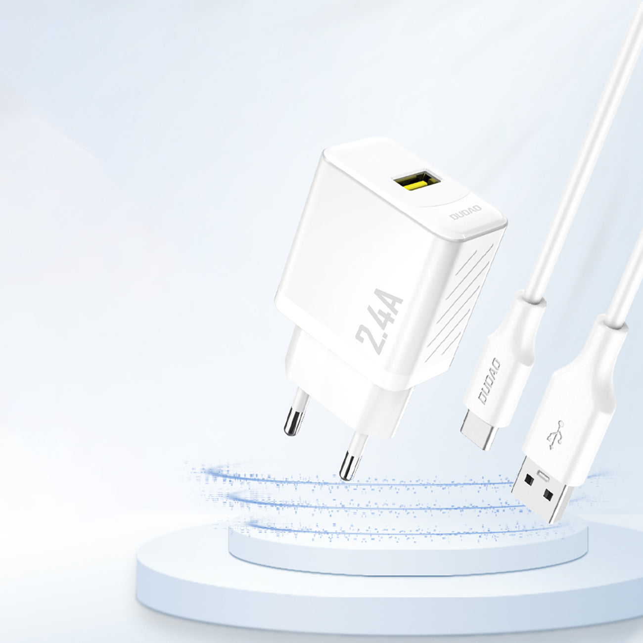 Dudao A23 2.4A USB-A įkroviklis - baltas