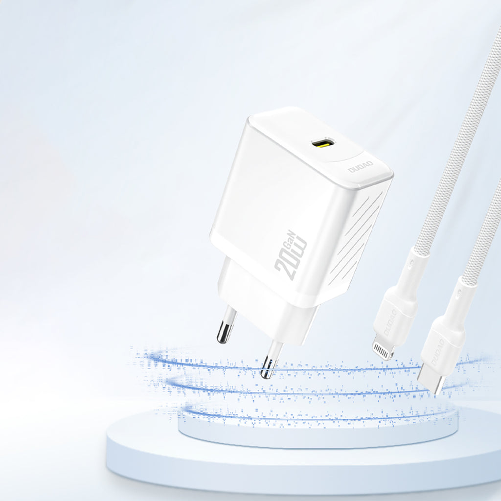 Dudao A26 PD20W GaN USB-C įkroviklis - baltas