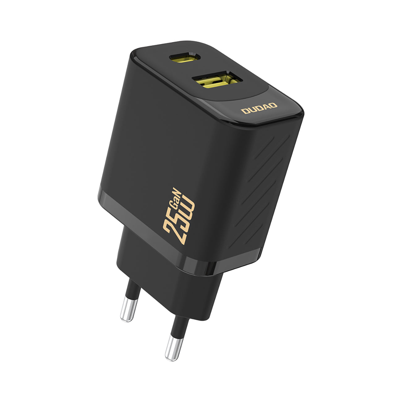 Dudao A26T GaN 25W USB-A, USB-C įkroviklis - juodas -- Cell phone chargers
