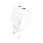 Dudao A26T GaN 25W USB-A, USB-C įkroviklis - baltas