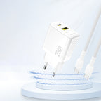 Dudao A26T GaN 25W USB-A, USB-C įkroviklis - baltas