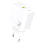 Dudao A27 25W GaN USB-C sieninis įkroviklis - baltas