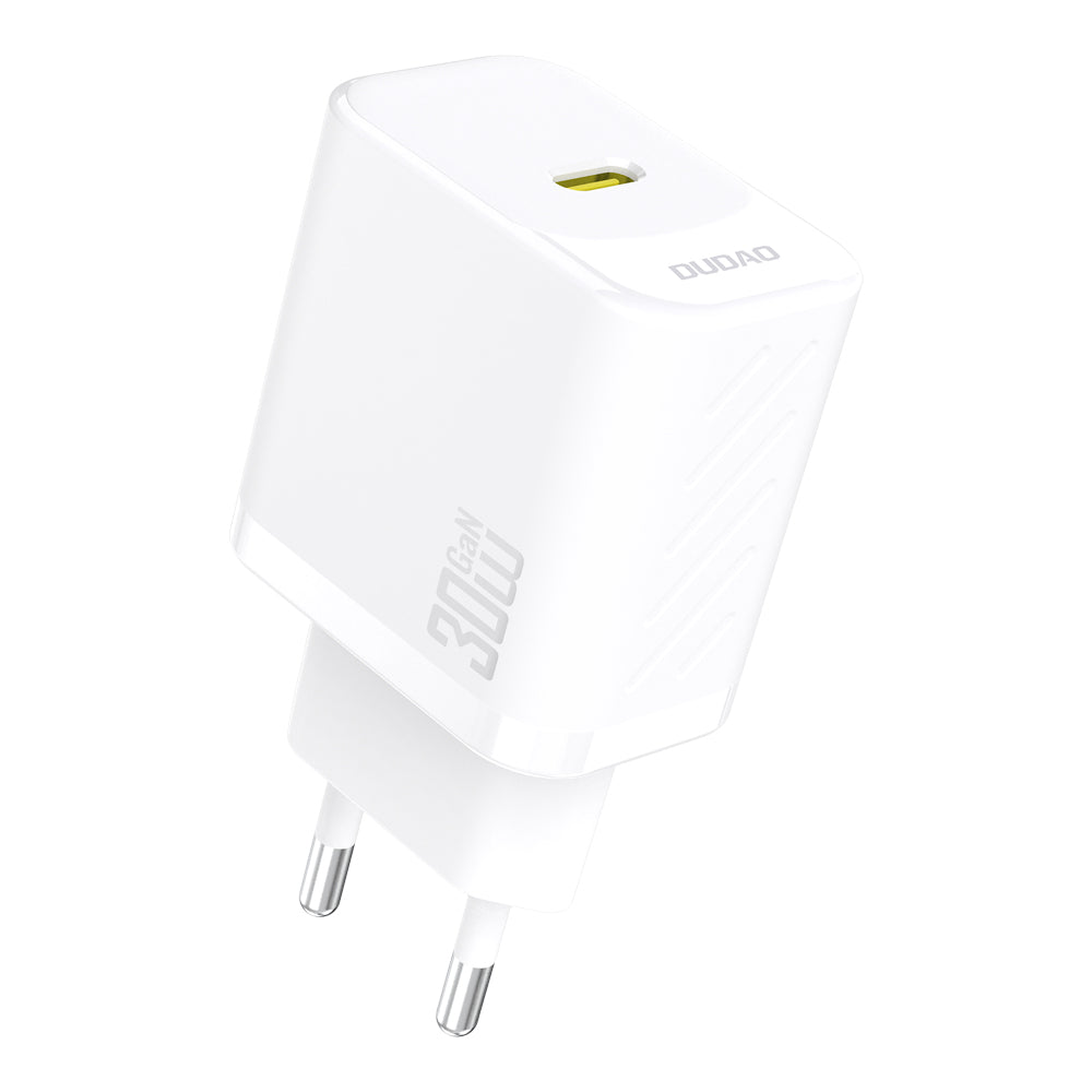 Dudao A27P 30W PD GaN USB-C sieninis įkroviklis - baltas