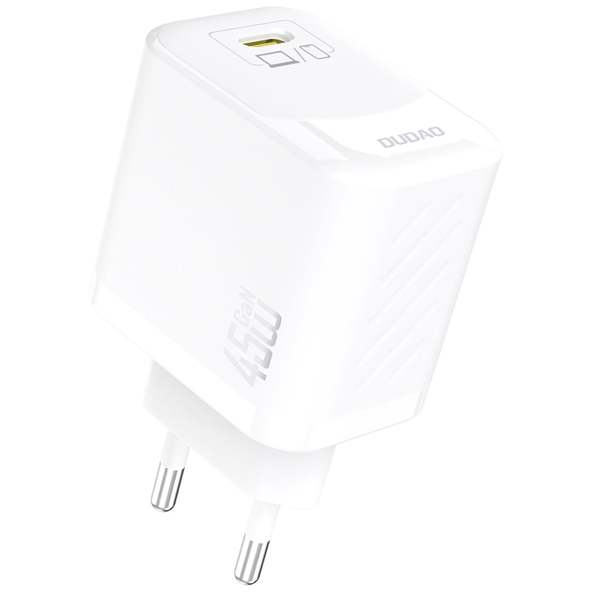 Dudao A28 45W GaN USB-C sieninis įkroviklis - baltas
