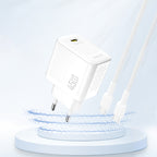 Dudao A28 45W GaN USB-C sieninis įkroviklis - baltas