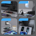 Dudao A29 65W GaN sieninis įkroviklis 2 x USB-C + 1 x USB-A - juodas
