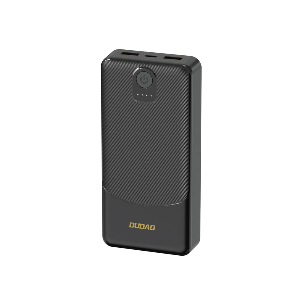 Dudao išorinė baterija K10 10000mAh 2.4A 2 x USB-A - juoda