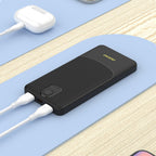 Dudao išorinė baterija K10 10000mAh 2.4A 2 x USB-A - juoda