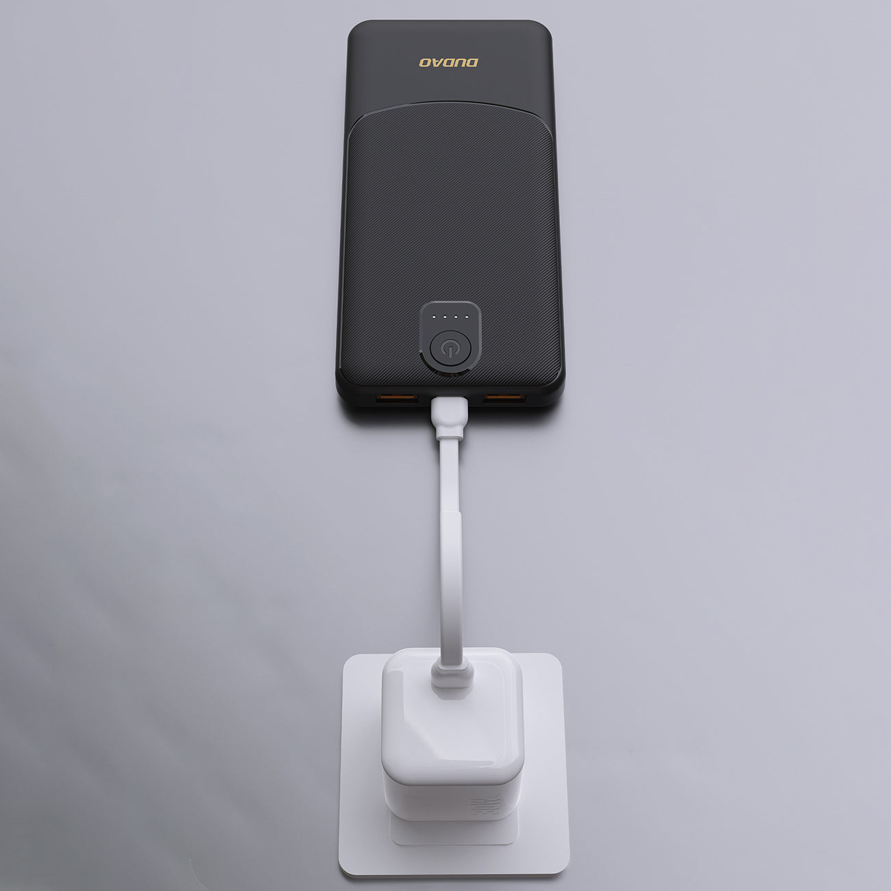 Dudao išorinė baterija K10 10000mAh 2.4A 2 x USB-A - juoda