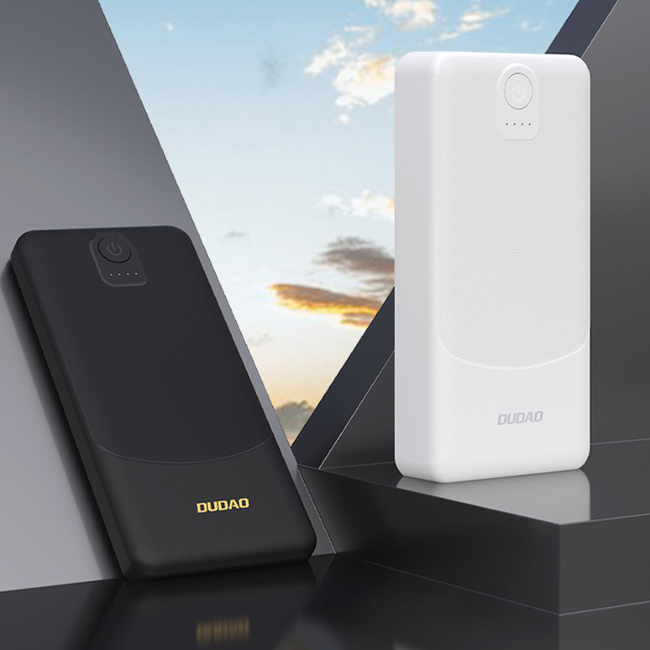 Dudao išorinė baterija K10 10000mAh 2.4A 2 x USB-A - juoda