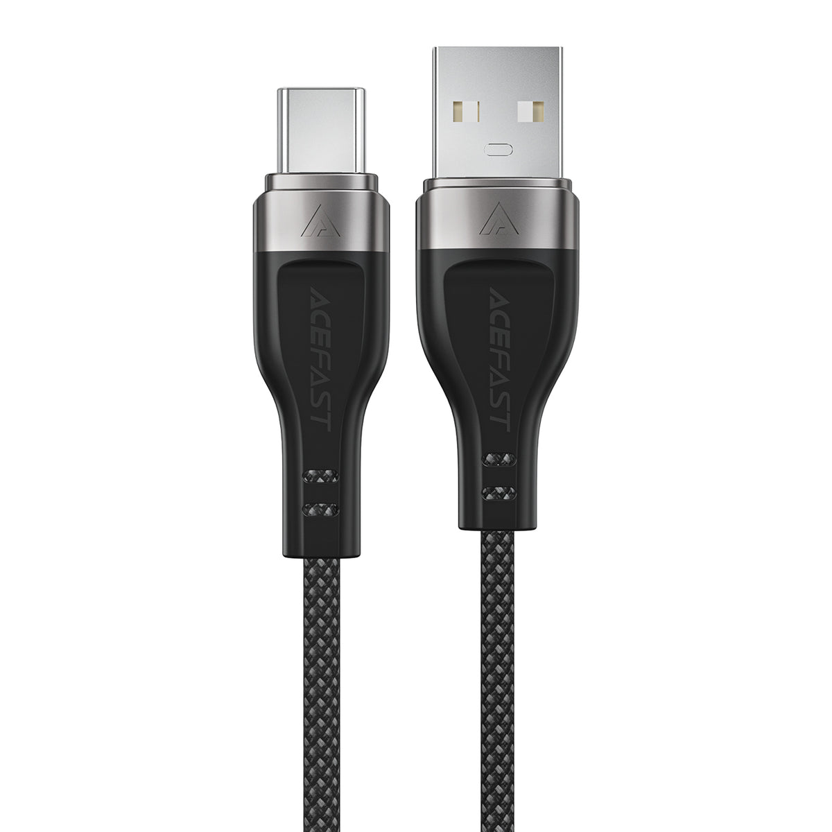 Acefast C11-04 USB-A - USB-C 3A laidas 1.2m magnetinis pintas - juodas