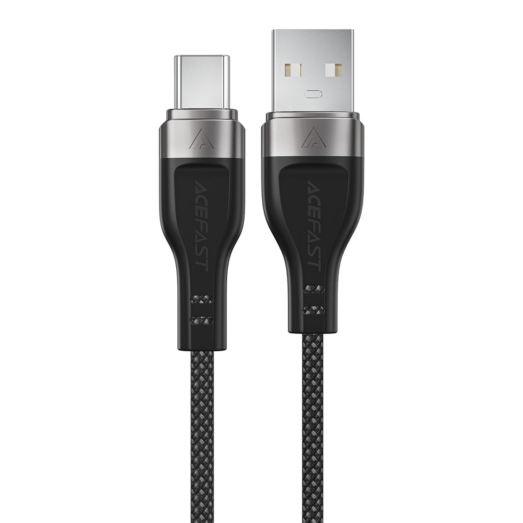 Acefast C11-04 USB-A - USB-C 3A laidas 1.2m magnetinis pintas - juodas