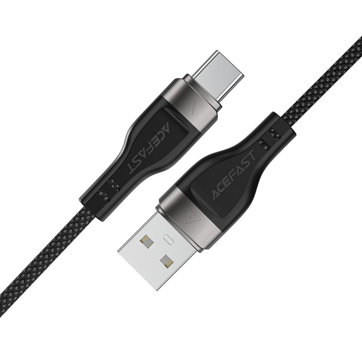 Acefast C11-04 USB-A - USB-C 3A laidas 1.2m magnetinis pintas - juodas