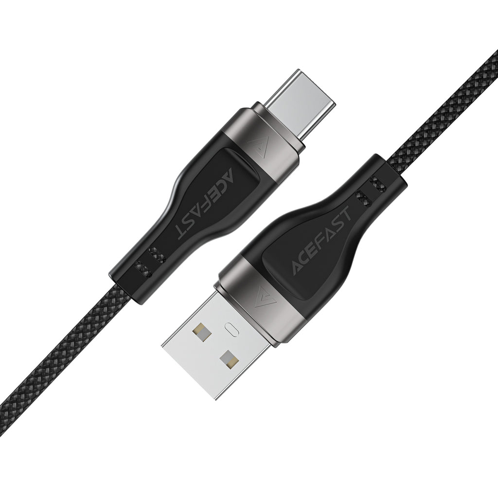 Acefast C11-04 USB-A - USB-C 3A laidas 1.2m magnetinis pintas - juodas