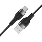 Acefast C11-04 USB-A - USB-C 3A laidas 1.2m magnetinis pintas - juodas