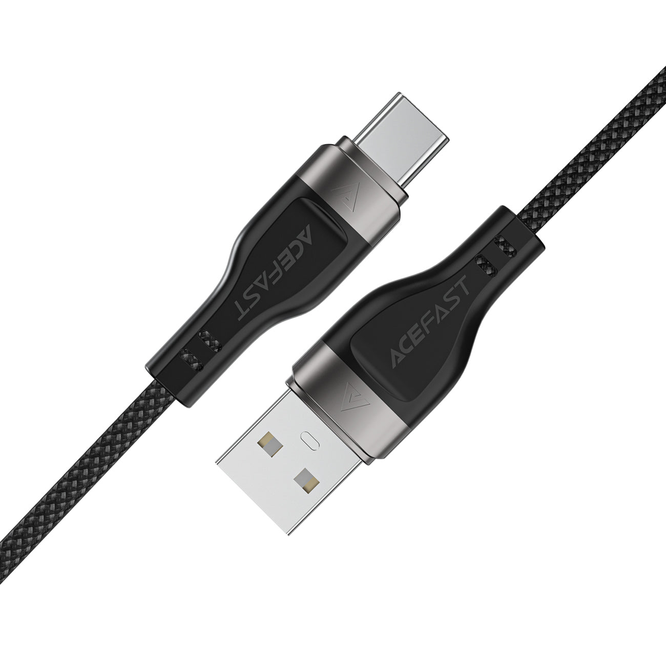Acefast C11-04 USB-A - USB-C 3A laidas 1.2m magnetinis pintas - juodas
