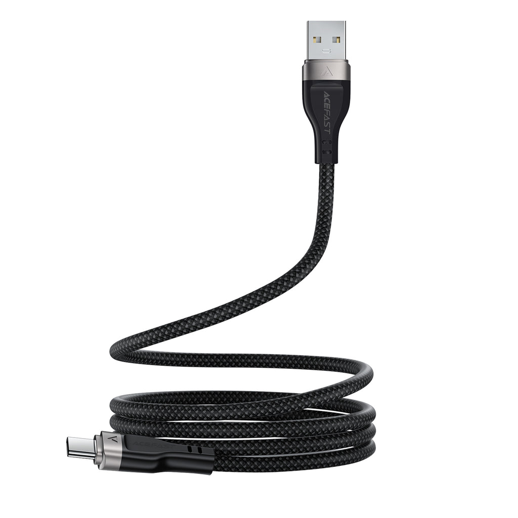 Acefast C11-04 USB-A - USB-C 3A laidas 1.2m magnetinis pintas - juodas