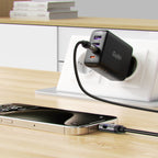 Acefast C15-03 USB-C - USB-C Kabelis su ekranu 480 Mb/s 60W 1,2 m - juodas