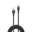 Acefast C14-04 USB-A - __TK1__ Kabelio spyruoklė 480Mb/s 3A 1.2m - Juoda