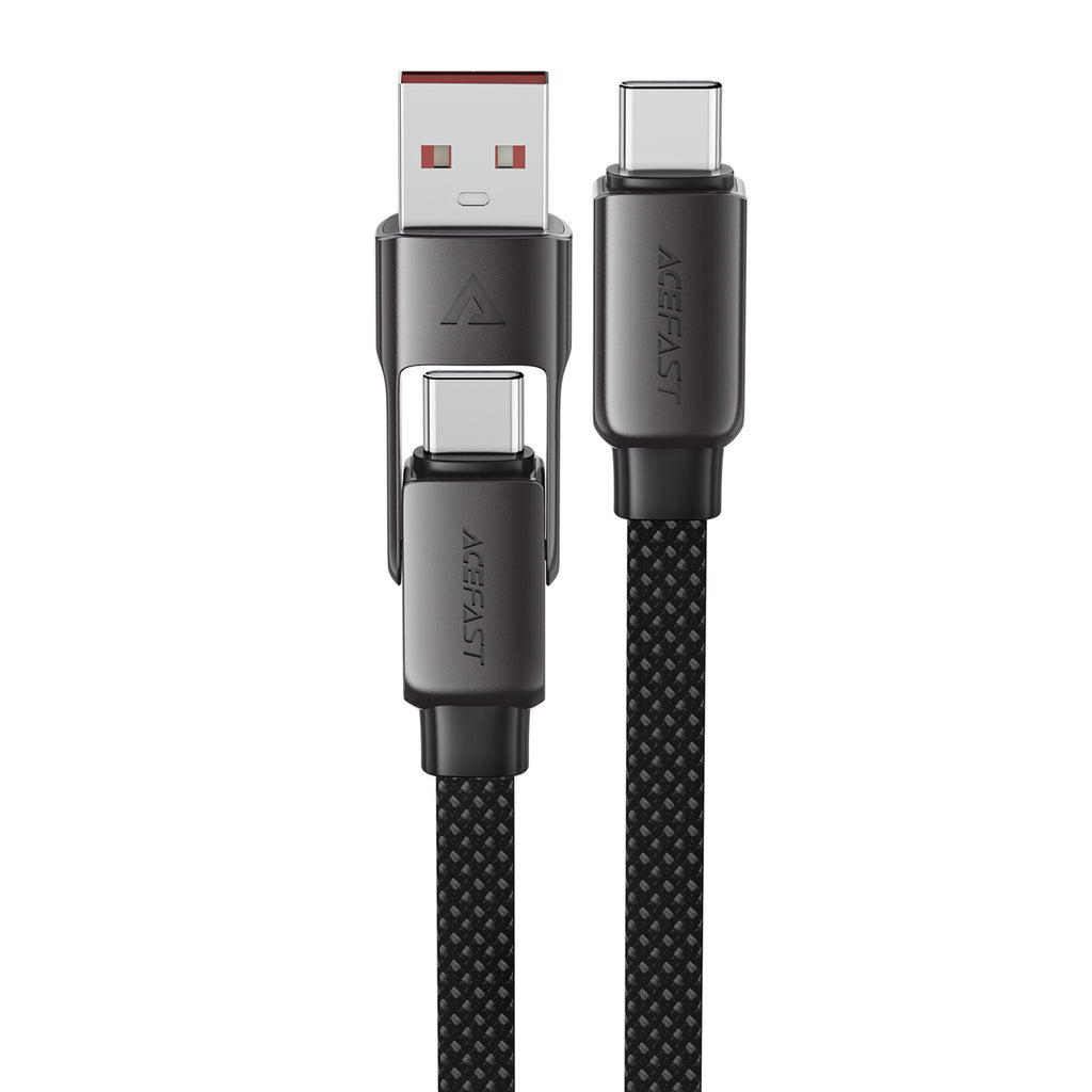 __TK0__ C13-05 USB-C - USB-A / USB-C Kabelis 480Mb/s 3A 0.2m - juodas