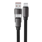__TK0__ C13-05 USB-C - USB-A / USB-C Kabelis 480Mb/s 3A 0.2m - juodas