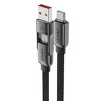 __TK0__ C13-05 USB-C - USB-A / USB-C Kabelis 480Mb/s 3A 0.2m - juodas