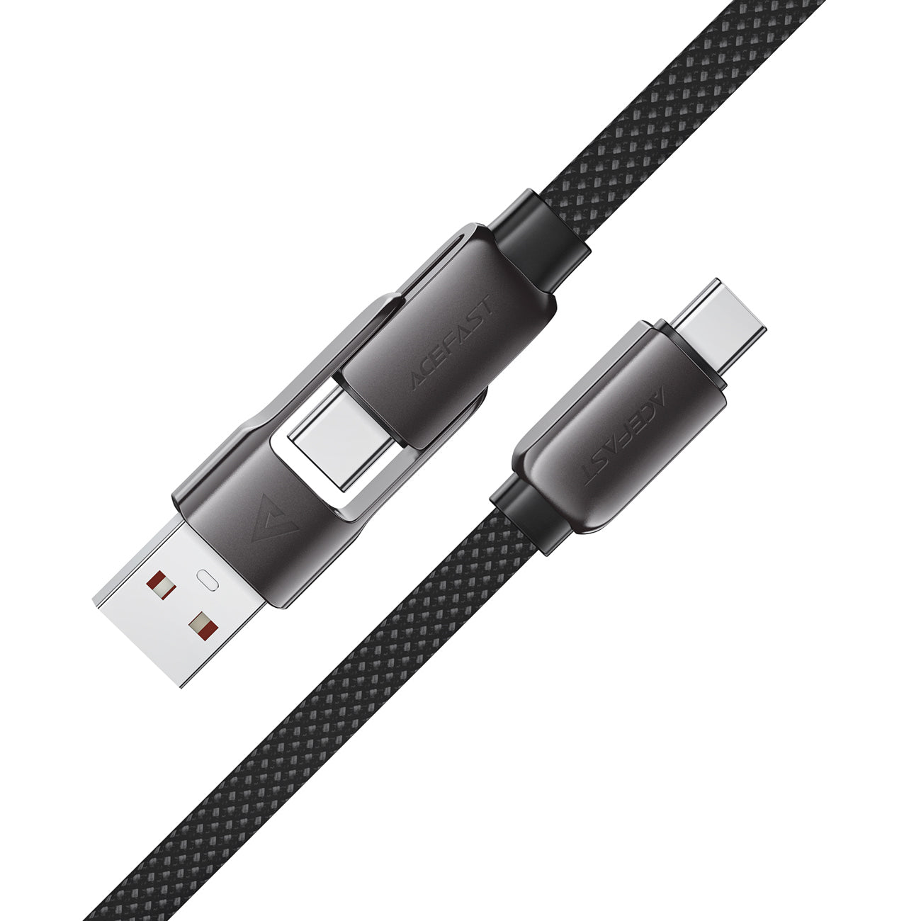 __TK0__ C13-05 USB-C - USB-A / USB-C Kabelis 480Mb/s 3A 0.2m - juodas