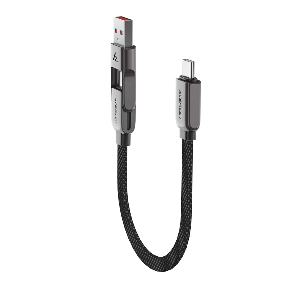 __TK0__ C13-05 USB-C - USB-A / USB-C Kabelis 480Mb/s 3A 0.2m - juodas