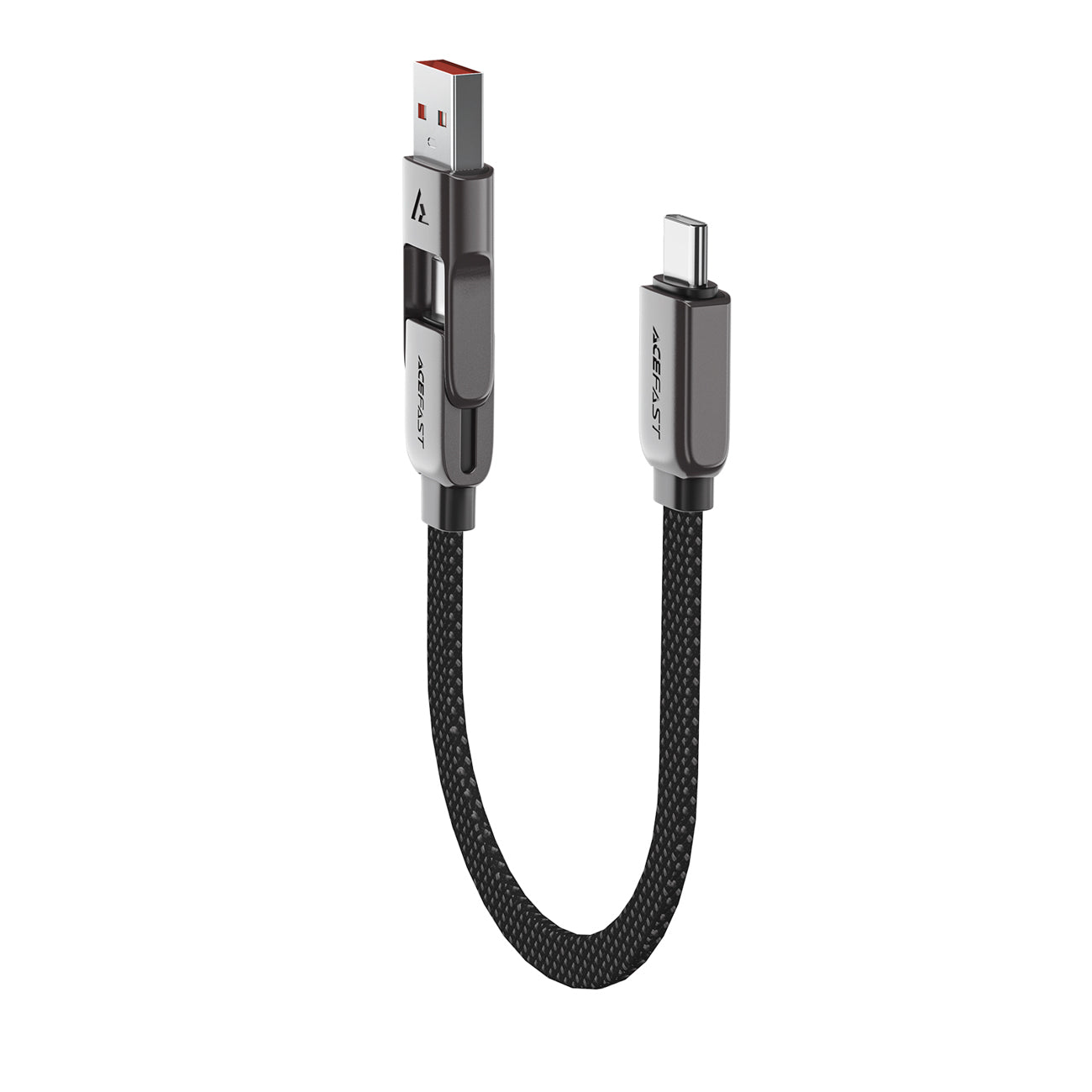 __TK0__ C13-05 USB-C - USB-A / USB-C Kabelis 480Mb/s 3A 0.2m - juodas