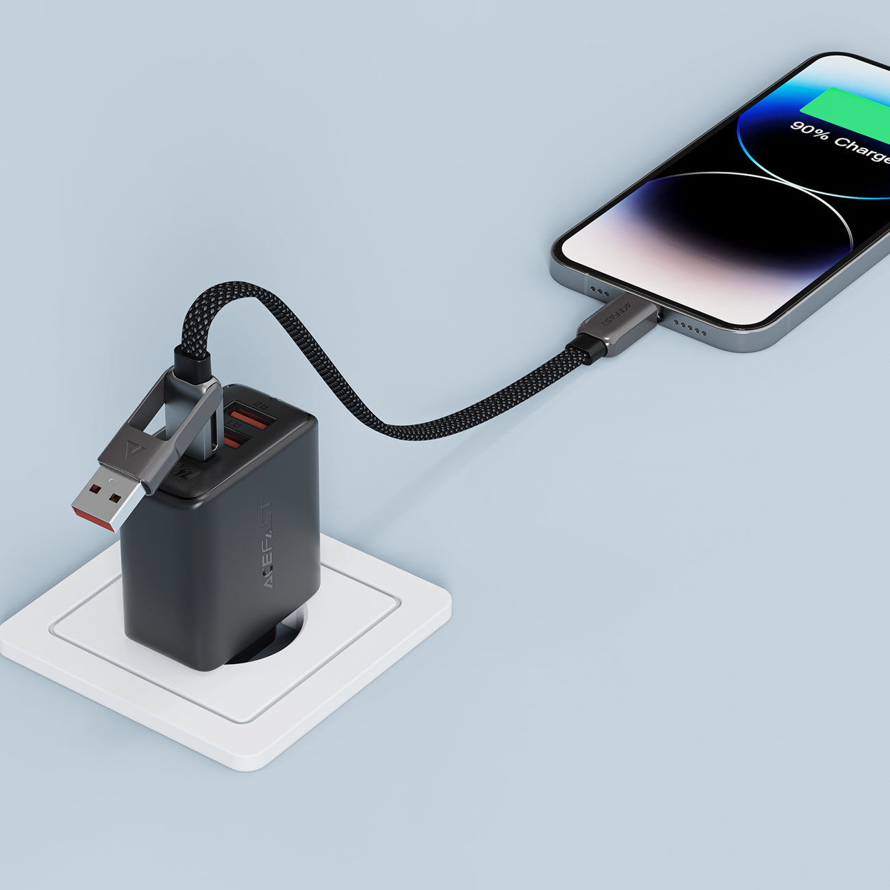__TK0__ C13-05 USB-C - USB-A / USB-C Kabelis 480Mb/s 3A 0.2m - juodas