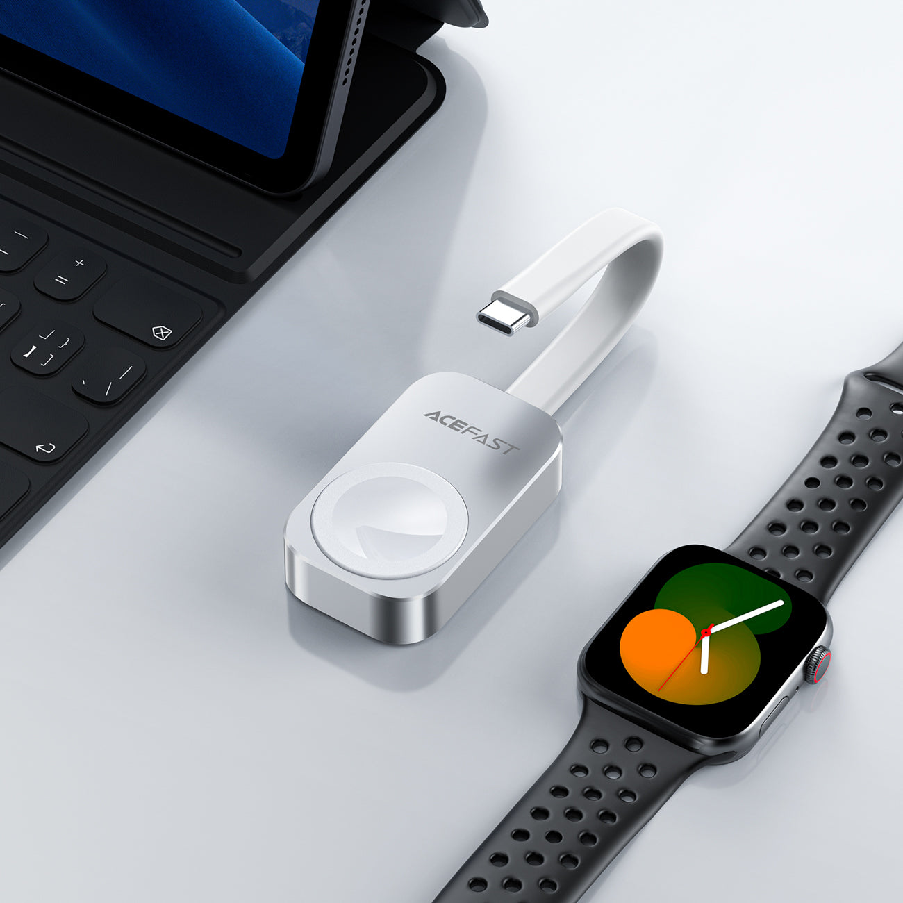 Acefast E21 5W belaidis kroviklis Apple Watch - sidabrinė -- Apple Watch