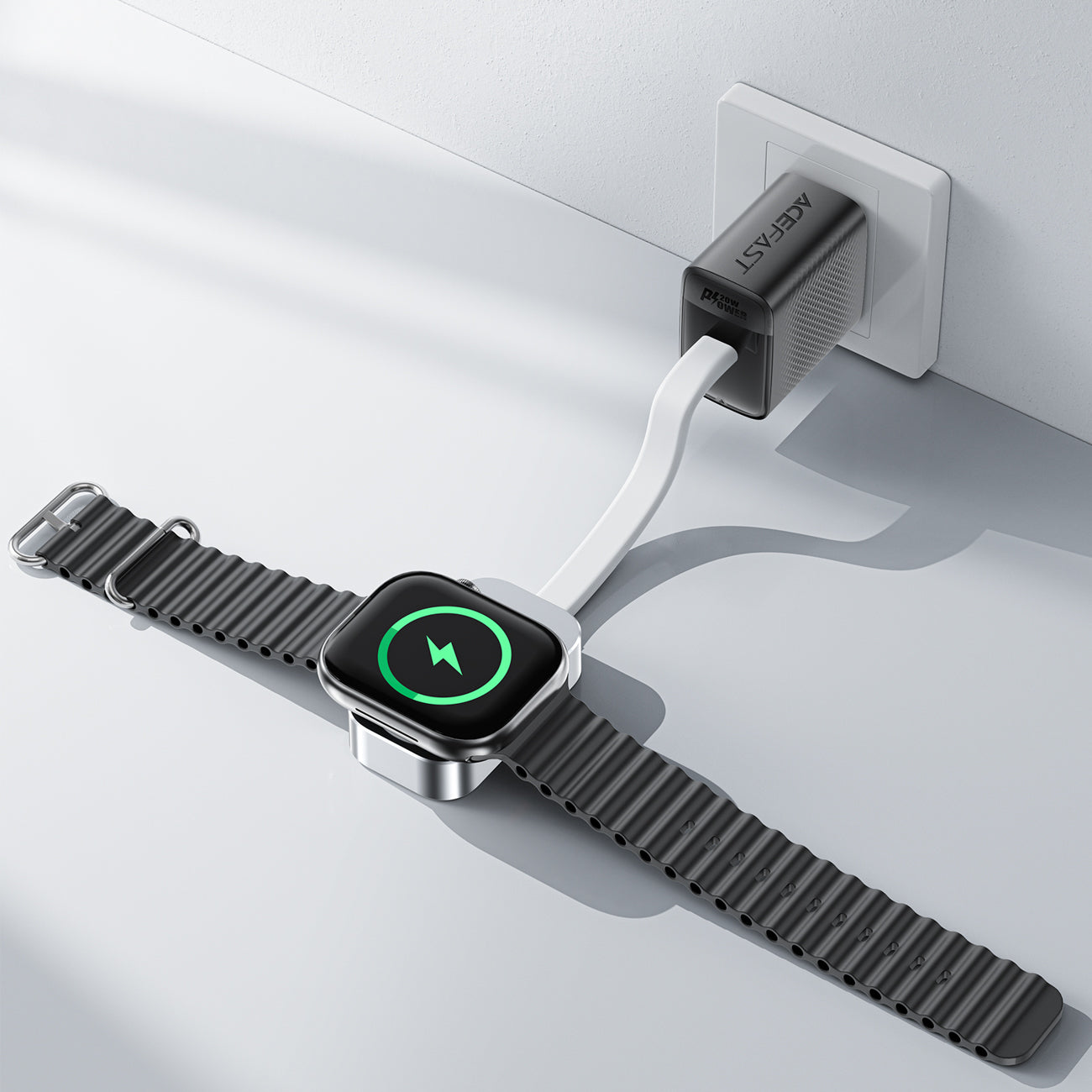 Acefast E21 5W belaidis kroviklis Apple Watch - sidabrinė -- Apple Watch
