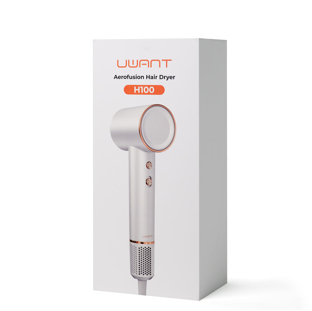 UWANT H100 plaukų džiovintuvas su difuzoriumi - Baltas -- Uncategorized