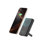 Wozinsky išorinė baterija WLWP-10KA0Y3S 22.5W PD Qi2 10000 mAh, su stovu, 1x USB-A, 1x USB-C - juoda