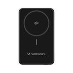 Wozinsky išorinė baterija WLWP-10KA0Y3S 22.5W PD Qi2 10000 mAh, su stovu, 1x USB-A, 1x USB-C - juoda
