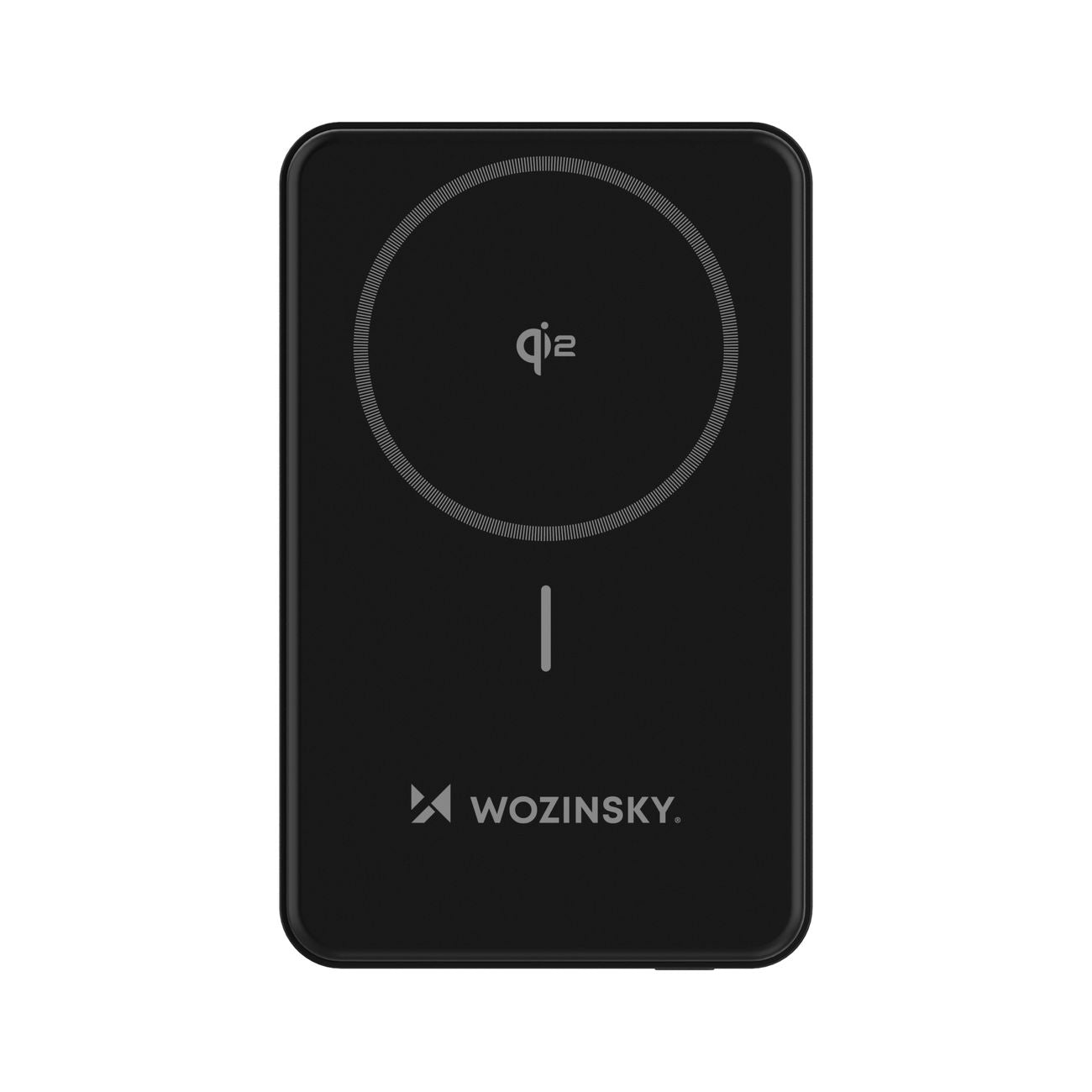 Wozinsky išorinė baterija WLWP-10KA0Y3S 22.5W PD Qi2 10000 mAh, su stovu, 1x USB-A, 1x USB-C - juoda